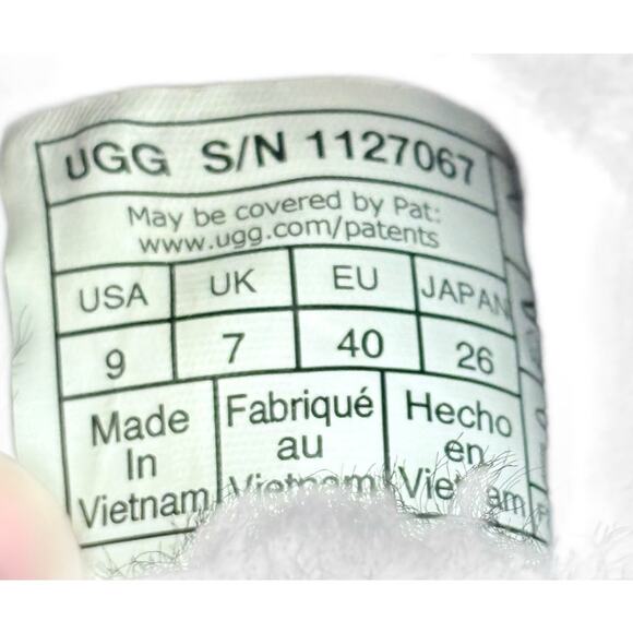 UGG Women's Puft Platform Furry Black Slide Sandals- Size 9 - Picture 9 of 11